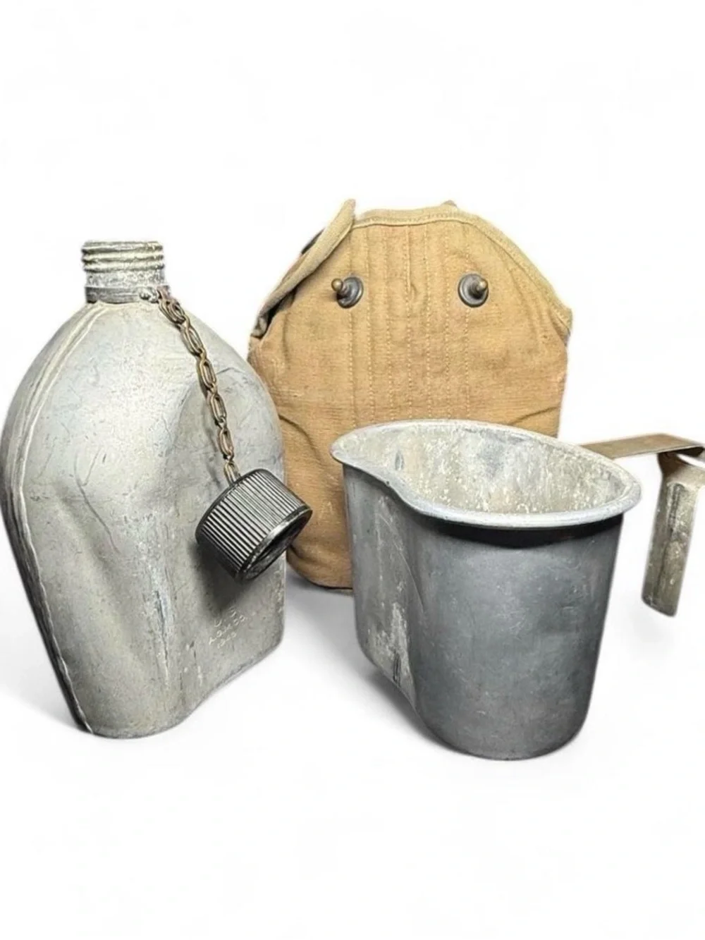 WWII US Army M1910 Canteen Set 1945 AGM Bottle 1942 Scott Canvas 1918 Militaria